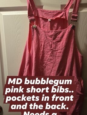 Pink Bubblegum Short Overalls